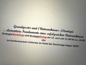 Was können wir aus dem Grundgesetz für die eigenen Unternehmenswerte lernen und was ist für die Entwicklung der eigenen strategischen Geschäftsfelder heute wichtig?